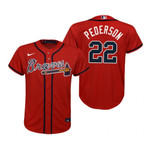 Youth Atlanta Braves #22 Joc Pederson 2020 Red Jersey Gift For Braves Fans
