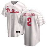 Philadelphia Phillies Nick Castellanos 2 MLB White Home Jersey Gift For Phillies Fans