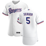 Texas Rangers Corey Seager 5 MLB White Home Patch Jersey Gift For Rangers Fans