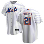 New York Mets Max Scherzer 21 MLB Royal White Home Jersey Gift For Mets Fans