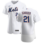 New York Mets Max Scherzer 21 MLB Royal White Home Jersey Gift For Mets Fans