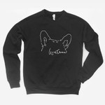 Custom Dog Ears Outline Tattoo Hoodie/Sweater Shirt