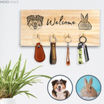 Custom Dog Leash Holder Using Pet Name + Photo Personalized