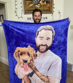Custom Pet Blanket | Dog Portrait