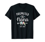 Promoted To Nana 2021 Pregnancy Baby Reveal Gift T-Shirt