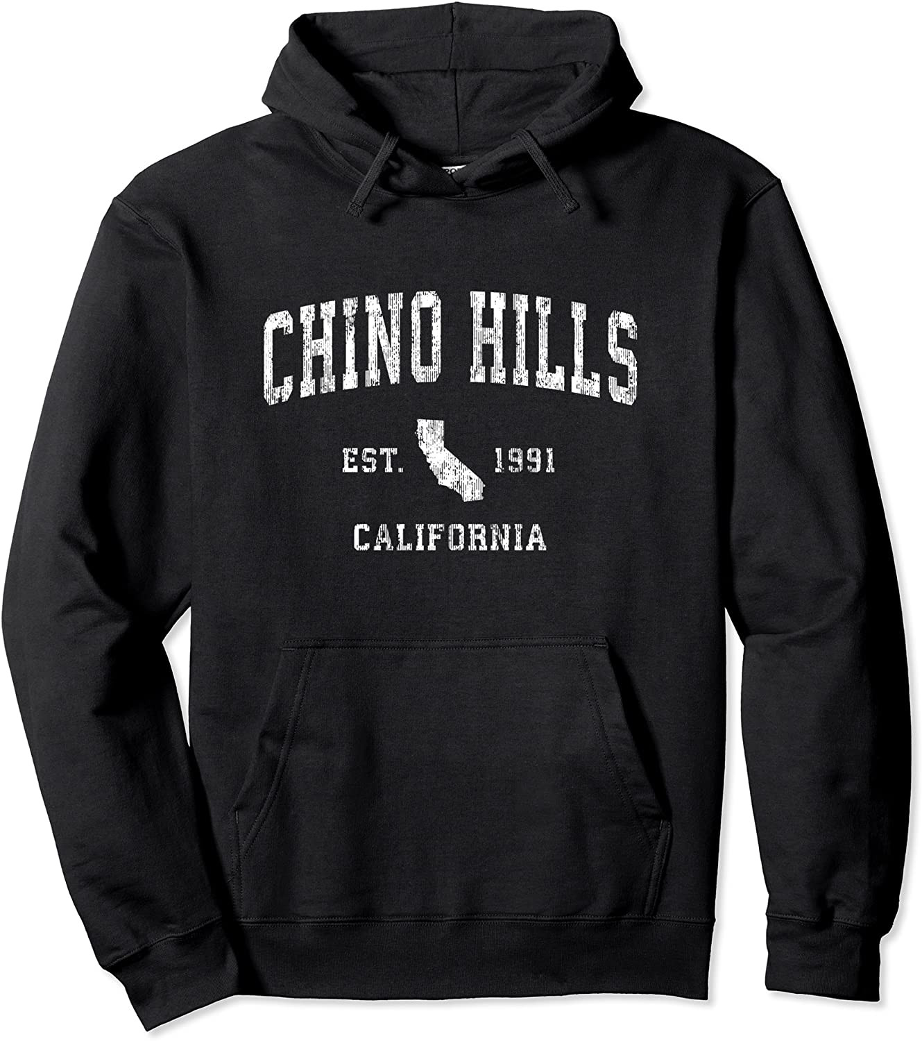 Chino Hills California Ca Vintage Athletic Sports Design Pullover Hoodie