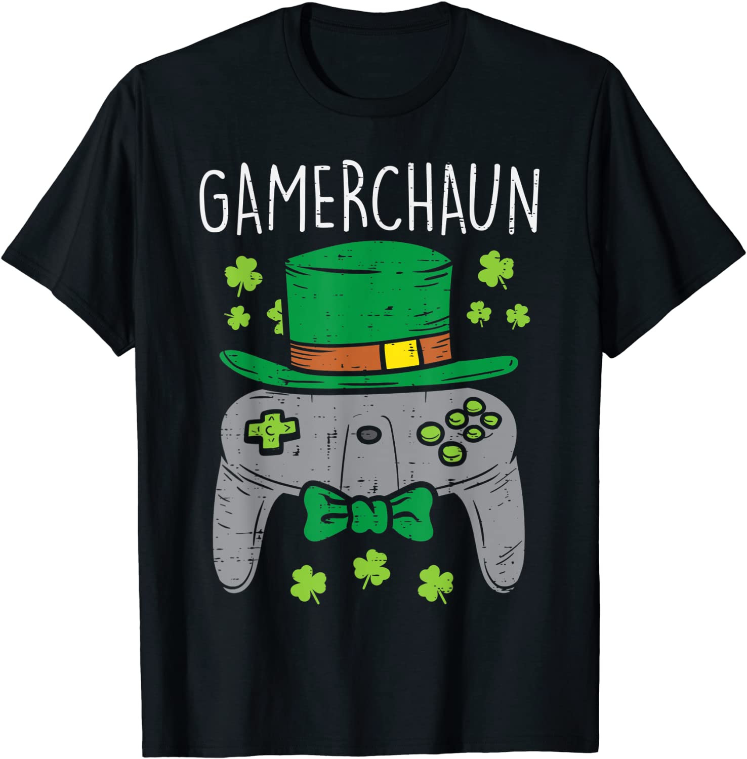 Gamerchaun Irish Gaming St Patricks Day Boys Men Gamer Gift T-Shirt