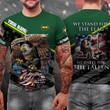 Custom Name And Rank Vietnam Veteran We Stand For A Flag We Knee For The Fallen 3D T-Shirt