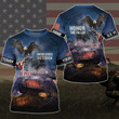 Custom Name Honor The Fallen United States Veteran 3D T-Shirt