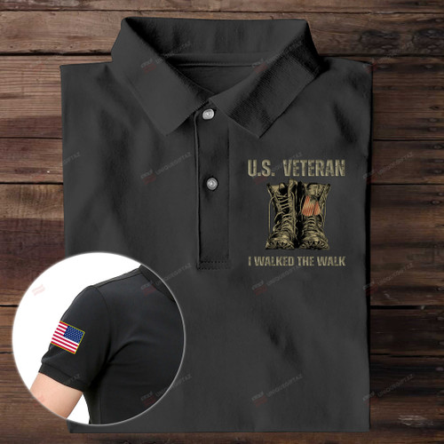 U.S. Veteran I Walked The Walk Veteran Polo Shirt
