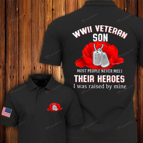 WWII Veteran Son Veteran Premium Polo Shirt