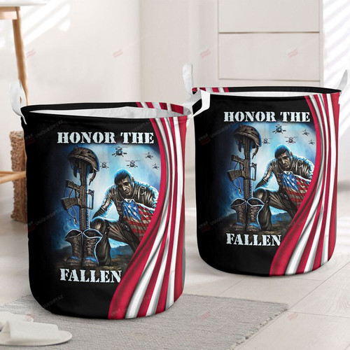 Honor The Fallen Veteran Laundry Basket