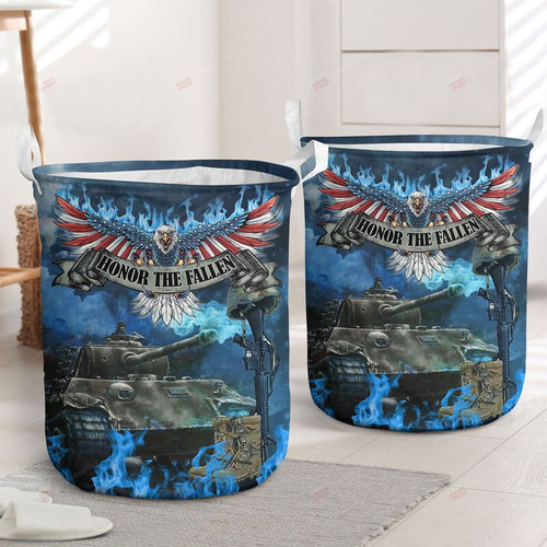 Honor The Fallen US Veteran Laundry Basket
