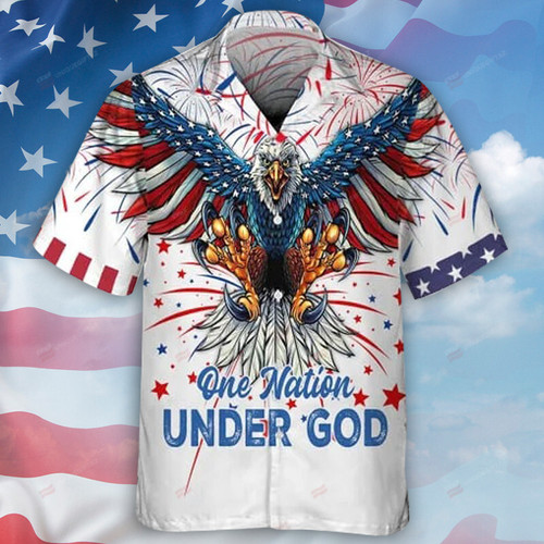 America One Nation Under God Hawaiian Shirt