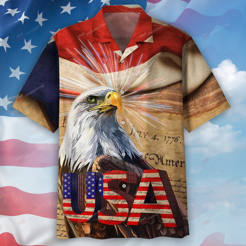 USA Eagle Independence Day Hawaiian Shirt