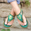 Ethnic Style Embroidered Wedges Sandals - menzessential