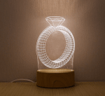 2020 Newest 3D LED Lamp Creative Wood grain Night Lights Novelty Illusion Night Lamp 3D Illusion Table Lamp For Home Decorative