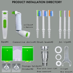 2in1 Portable Faucet Toothbrush Water Flosser