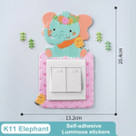 3D Luminous Cartoon Animal Switch Cover Stickers