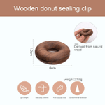 6Pcs Wooden Donut Seal Clips