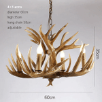 American Loft Style Deer Horn Pendant Light