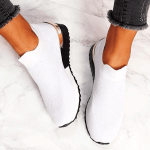 Bernardo™ Women Athletic Flyknit Fabric Slip on Air Cushion Sneakers