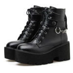 Block Heel Leather Boots - menzessential