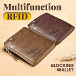 Blocking Credit Card Holder Portable PU Leather Safety Wallet - menzessential