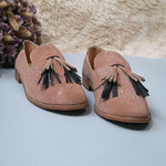 Breathable Suede Women Loafers Tassel Round Toe Leather Lazy Shoes - menzessential