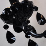 Crystal Style Black Candle Wall Light - menzessential