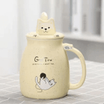 Cute Cartoon Kitty Mug Set
