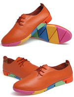 Flat Colorful New Genuine Leather Shoes - menzessential