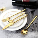 Aldomara Bamboo Gold/Silver Cutlery Set - menzessential