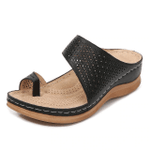 Kafa™ Hollowed-out Toe Wedge Sandals