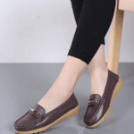 Ladies Loafers Leather Made Modern Casual Comfortable Shoes