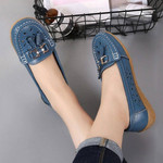 Ladies Breathable Loafers Leather Made Comfortable Casual Shoes