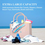 Large Beach Bag Tote Waterproof Sandproof Handbag for Boat Pool Travel