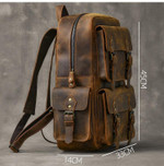 Large Capacity Leather Retro Men's Outdoor Backpack - menzessential