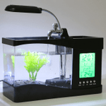 LCD Clock Mini Fish Tank Aquarium
