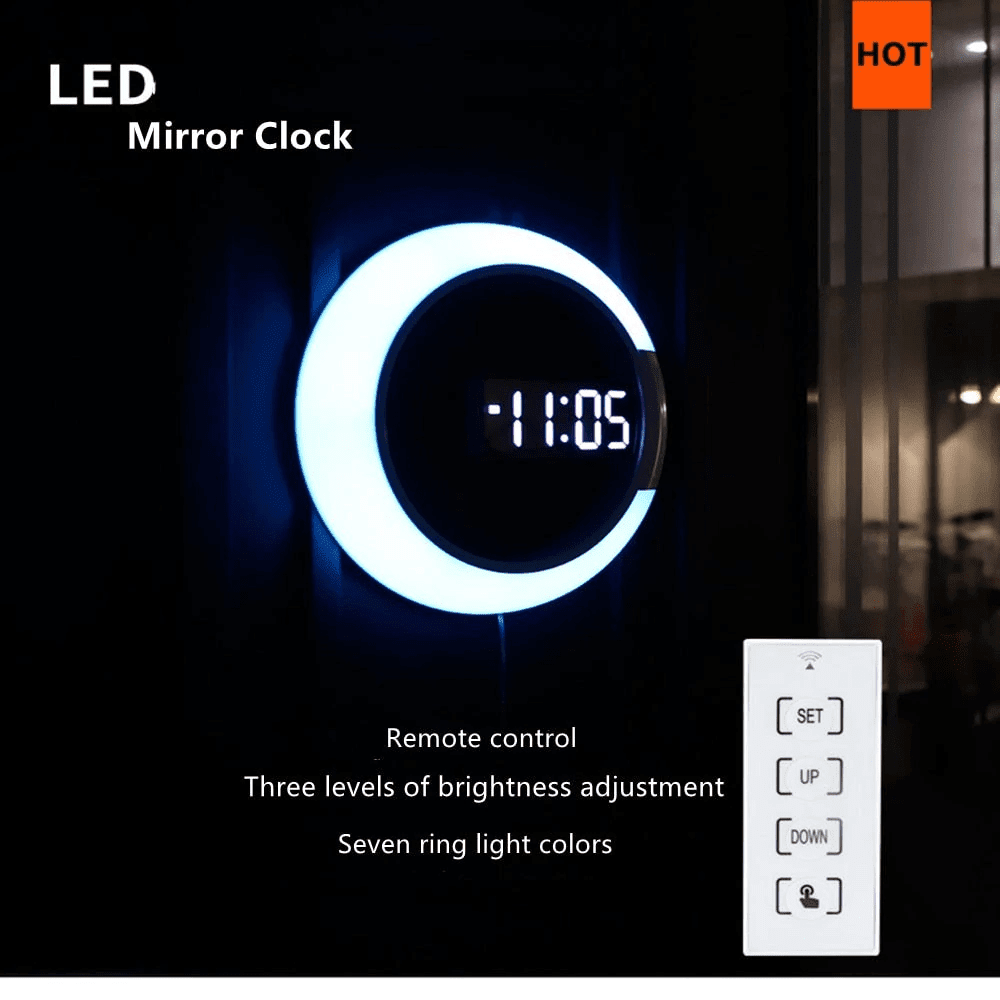 LED Ring Lamp Wall Clock