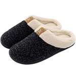 Men Winter Warm Non-slip Knitted Cotton Plush Slippers