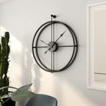 Modern Double Ring Iron Wall Clock - menzessential