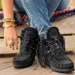 New women's suede retro ankle boots - menzessential