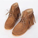 New women's suede retro ankle boots - menzessential