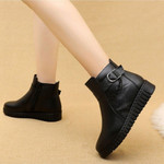 Orthopedic Women Ankle Boot Waterproof Leather Made Super Warm Fur Winter Antislip Shoes - menzessential