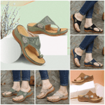 Premium Embroidery Orthopedic Wedge Sandals