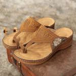 Premium Embroidery Orthopedic Wedge Sandals