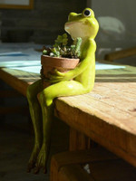 Resin Frog Fairy Flower Pot