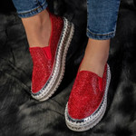 Rhinestone Women Sneakers Comfortable Sparkle Shoes - menzessential