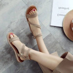 Suede Sandals Women Breathable Comfy Low Heel Open Toe Design - menzessential